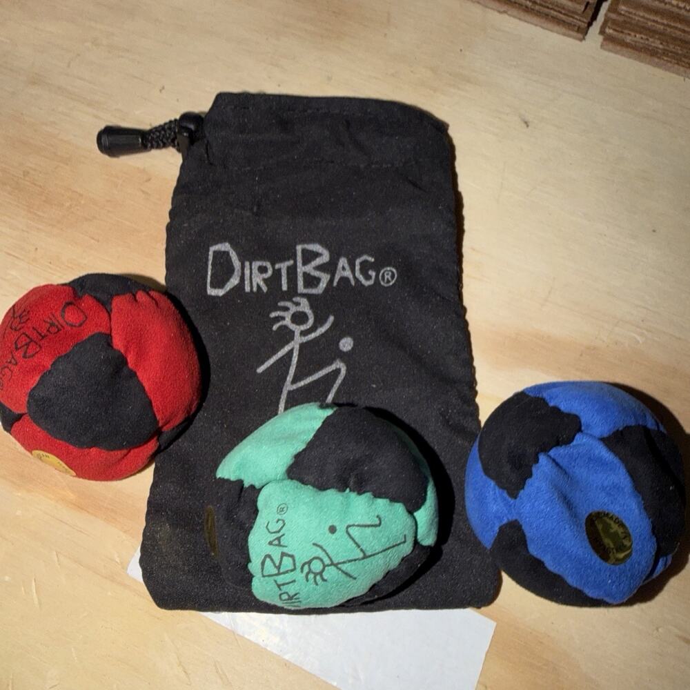 Dirtbag Classic + Carry Pouch Wash Bags Red Teal Blue Sacks 3 Pack New Authentic